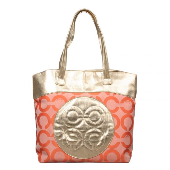 Coach Julia Big C Medium Orange Totes EMP - Click Image to Close